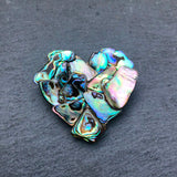 Mosaic Paua Shell Brooches - by Mhairi Sim - Girl Paua