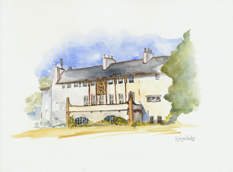 'House for an Art Lover' Mounted Print by Gillian Kingslake