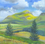 'Sunlight on Dumgoyne' Framed Original oil by Gillian Kingslake