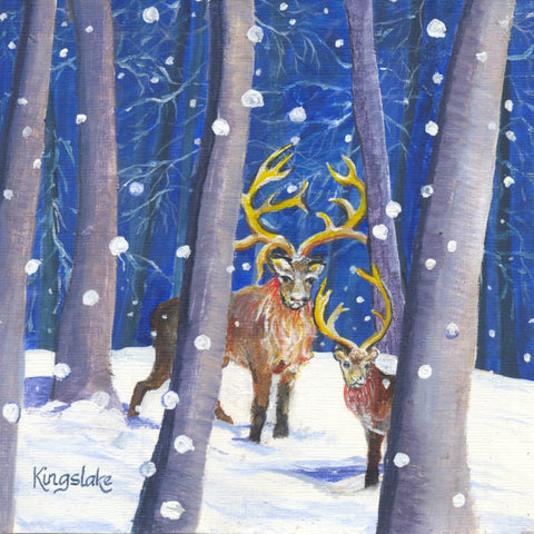 'Watching for Santa' Original Watercolour by Gillian Kingslake