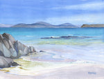 'Hidden Cove, Western Isles' Framed Original Watercolour by Gillian Kingslake