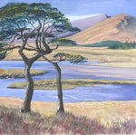'Ancient Pines, Loch Tulla' Framed Original Watercolour by Gillian Kingslake