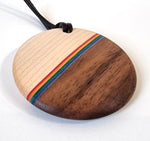 Rainbow Wooden Pendant by Neil Paterson