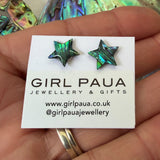 Blue Paua Shell  Earrings - by Mhairi Sim - Girl Paua
