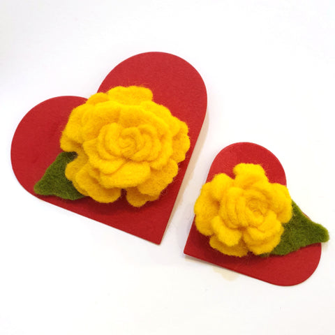 Rose Felt Brooches - by Lucy Jackson