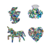 Paua Shell Mosaic Box Frames - by Mhairi Sim - Girl Paua