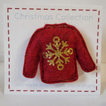 Christmas Jumper Brooch - by Lucy Jackson