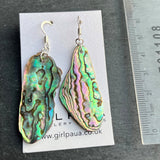 Natural shaped Paua Shell  Earrings - by Mhairi Sim - Girl Paua