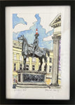 Glasgow Hat Framed Print - by Damian Henry