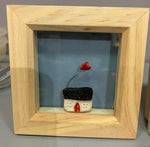 Framed Tiny Cottage - by Claire Farmer - Little Bird Ceramics