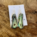 Natural shaped Paua Shell  Earrings - by Mhairi Sim - Girl Paua