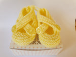 Lemon Crossover Baby Shoes by Caroline Bruce