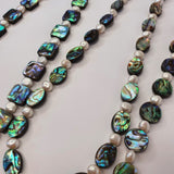 Beautiful Paua Shell & Freshwater Pearl Necklace - by Mhairi Sim - Girl Paua