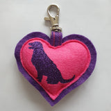 Doggy Heart Keyrings - by Lucy Jackson