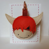Highland Cow Keyring - by Lucy Jackson