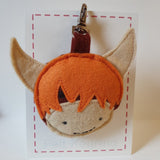 Highland Cow Keyring - by Lucy Jackson