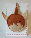 Highland Cow Keyring - by Lucy Jackson