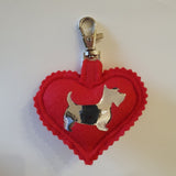 Doggy Heart Keyrings - by Lucy Jackson