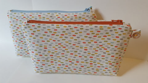 Dash Pattern Canvas Zip Pencil Case- by Lucy Jackson