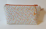 Dash Pattern Canvas Zip Pencil Case- by Lucy Jackson