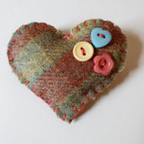 Wool Heart No Waste Brooches - by Lucy Jackson