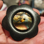 Flower Button Stack Brooches - by Lucy Jackson