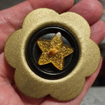 Flower Button Stack Brooches - by Lucy Jackson