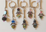 Angel Paua Shell Keyrings - by Mhairi Sim - Girl Paua