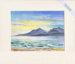 Arran from Bute Unframed Original Watercolour By Gillian Kingslake