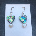 Paua Shell and Freshwater Pearl Earrings - by Mhairi Sim - Girl Paua