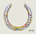 Floral Style Hand Painted Horseshoes - By Gillian Kingslake