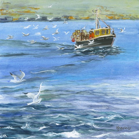 Boats - Various Mounted Prints - By Gillian Kingslake