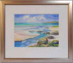 'Luskentyre, Harris' Framed Original Watercolour by Gillian Kingslake