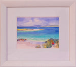 'Monk's Strand, Iona' Framed Original Watercolour by Gillian Kingslake