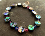 Paua Shell & Crystal Bracelets - by Mhairi Sim - Girl Paua