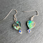 Paua Shell and Crystal Earrings - by Mhairi Sim - Girl Paua