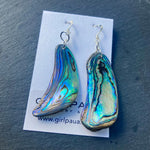 Natural shaped Paua Shell  Earrings - by Mhairi Sim - Girl Paua