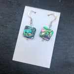 Paua Shell and Silver Bead Earrings - by Mhairi Sim - Girl Paua