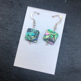 Paua Shell and Silver Bead Earrings - by Mhairi Sim - Girl Paua