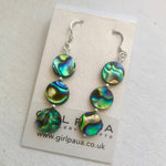 Paua Shell and Silver Bead Earrings - by Mhairi Sim - Girl Paua