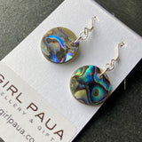 Paua Shell Natural Earrings - by Mhairi Sim - Girl Paua