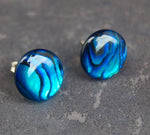 Blue Paua Shell  Earrings - by Mhairi Sim - Girl Paua