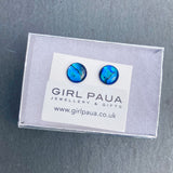 Blue Paua Shell  Earrings - by Mhairi Sim - Girl Paua