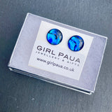 Blue Paua Shell  Earrings - by Mhairi Sim - Girl Paua