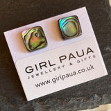 Paua Shell Stud Earrings - by Mhairi Sim - Girl Paua