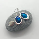 Paua Shell in Silver Frame Earrings - by Mhairi Sim - Girl Paua