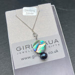 Paua Pendants on Sterling Silver Chain PP17 - by Mhairi Sim - Girl Paua