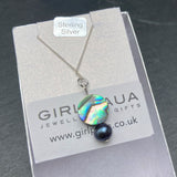 Paua Pendants on Sterling Silver Chain PP17 - by Mhairi Sim - Girl Paua