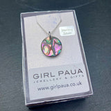 Paua Pendants on Sterling Silver Chain PP17 - by Mhairi Sim - Girl Paua