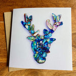 Paua Shell Print Greetings Cards - by Mhairi Sim - Girl Paua